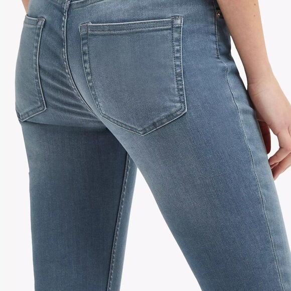 Women's Mid Rise Denim Light Wash Ripped Skinny Jeans French Connection - Picture 3 of 4